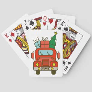 Jeu De Cartes Père Noël vue de devant Joyeux Noël
