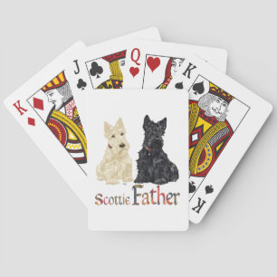 Jeu De Cartes Père Terrier Écossais roux et noir