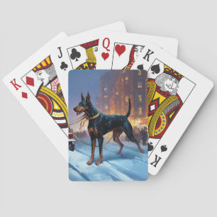 Jeu De Cartes Période de fêtes de Noël Doberman