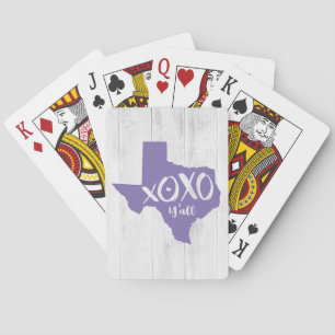 Jeu De Cartes Périwinkle violet XOXO, Y'all - Forme d'état du Te