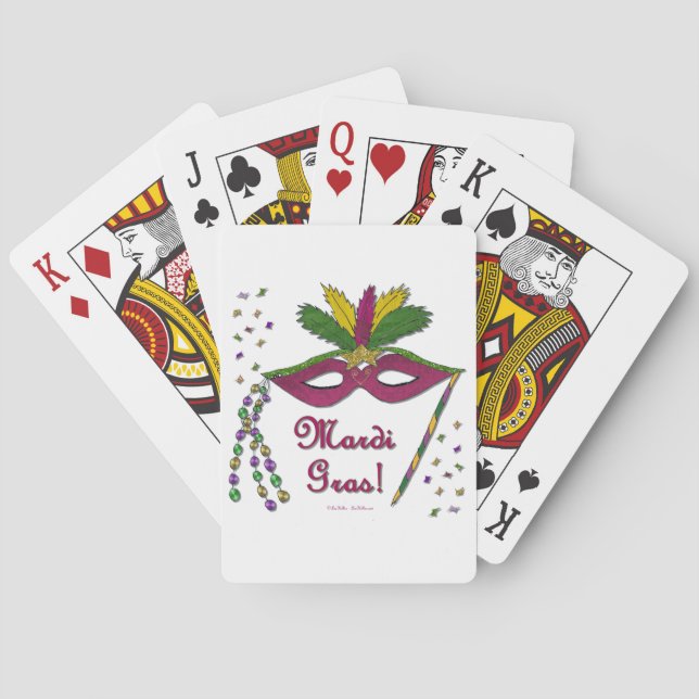 Jeu De Cartes Perles de plumes Mardi Gras (dos)