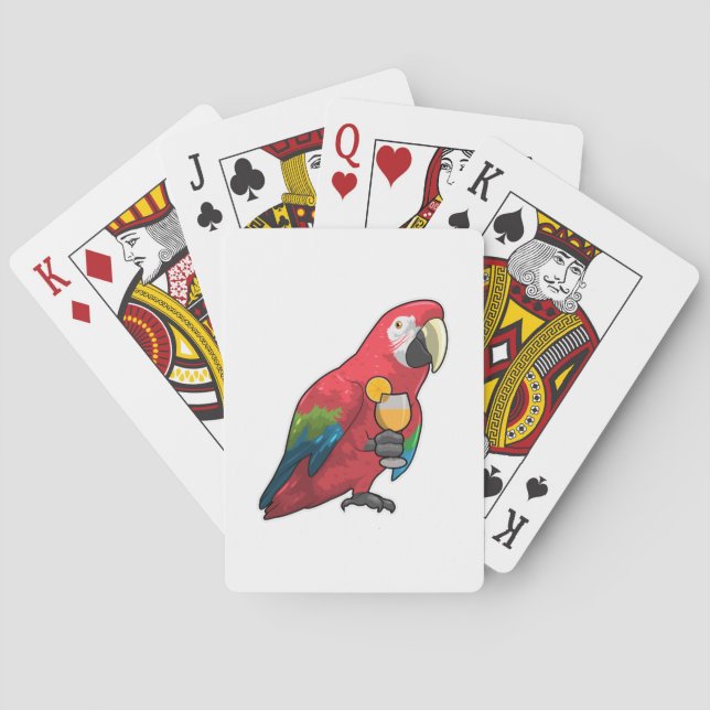 Jeu De Cartes Perroquet au verre de jus d'orange (dos)