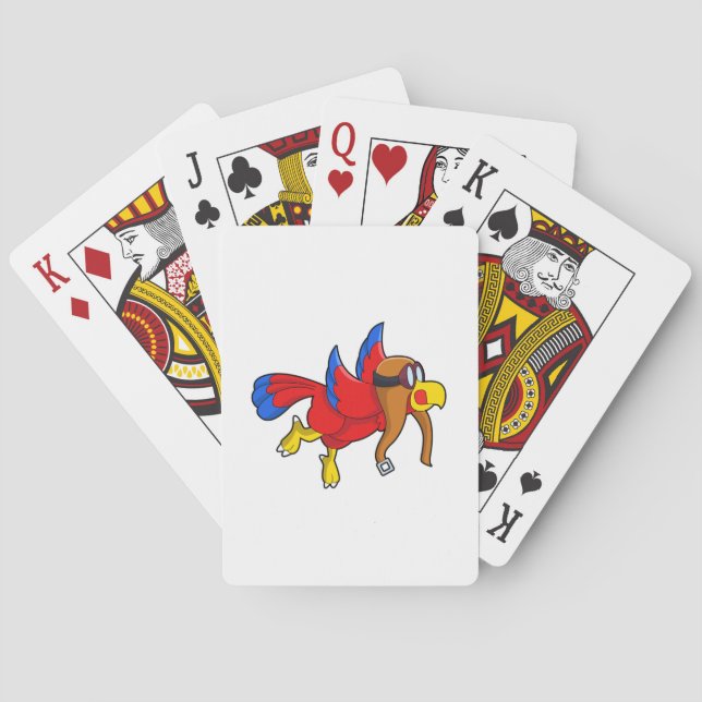 Jeu De Cartes Perroquet au vol en tant que pilote (dos)