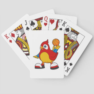 Jeu De Cartes Perroquet comme joueur de basket-ball avec basket-