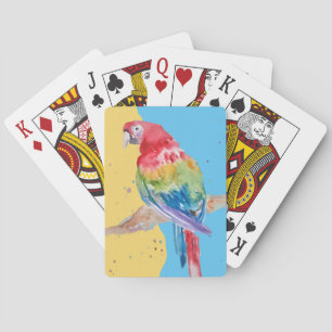 Jeu De Cartes Perroquets de perroquets de Macaw rouge Jouer des 