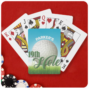 Jeu De Cartes PERSONALIZED NAME Golfer Golf Pro Ball 19th Hole