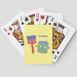 Jeu De Cartes Personnages de peinture et de pinceau mignons