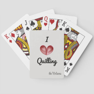 Jeu De Cartes Personnalisable "I (heart) Quilling" Cartes de lec