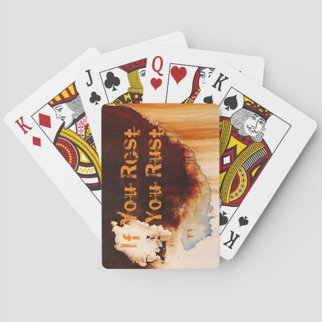 Jeu De Cartes Personnalisable Rust Art Cool Amusant unique (dos)