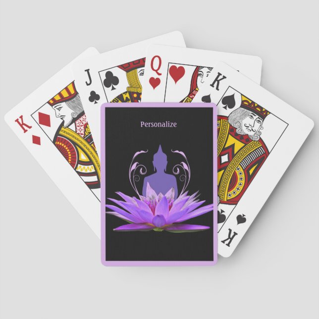 Jeu De Cartes Personnalisation de la méditation du yoga Zen Budd (dos)
