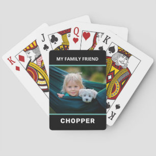 Jeu De Cartes Personnalisation de la photo de la famille d'anima