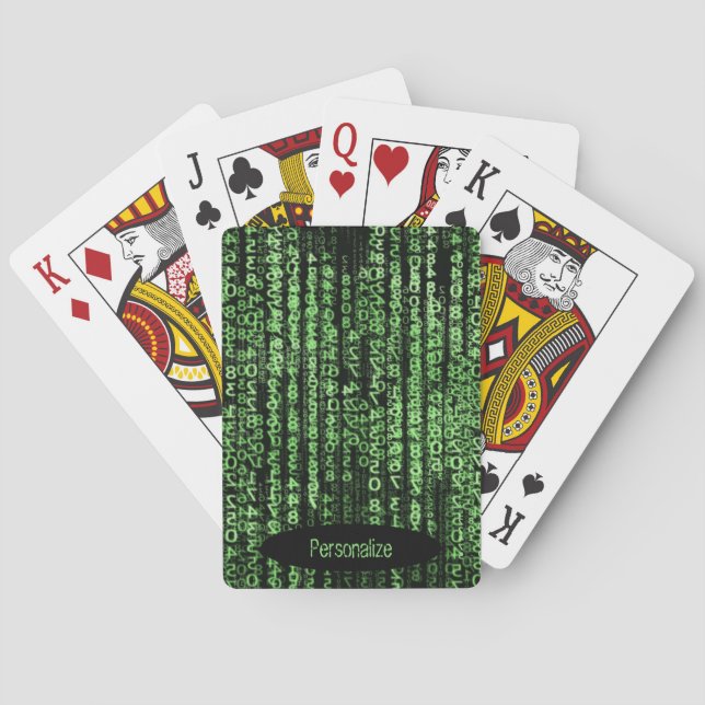 Jeu De Cartes Personnalisation du code informatique Sci-Fi (dos)