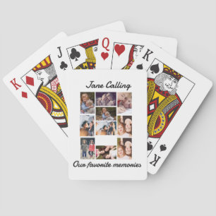 Jeu De Cartes Personnalisé Amis Moderne 10 Photo Collage