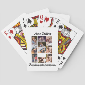 Jeu De Cartes Personnalisé Amis Moderne 10 Photo Collage