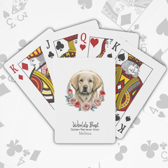 Jeu De Cartes Personnalisé Golden Retriever Maman (World's Best
Golden Retriever 
Mom!)