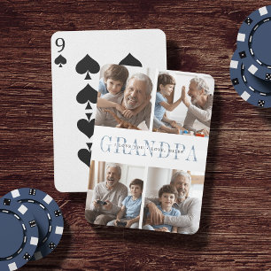 Jeu De Cartes Personnalisé Grand-Père Surnom Photo Collage