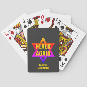 Jeu De Cartes Personnalisé JAMAIS DE PLUS Holocauste YOM HASHOAH