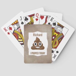 Jeu De Cartes Personnalisé Je Poopé Aujourd'Hui Drôle Emoticon