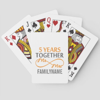 Jeu De Cartes Personnalisé M. et Mme 5e anniversaire