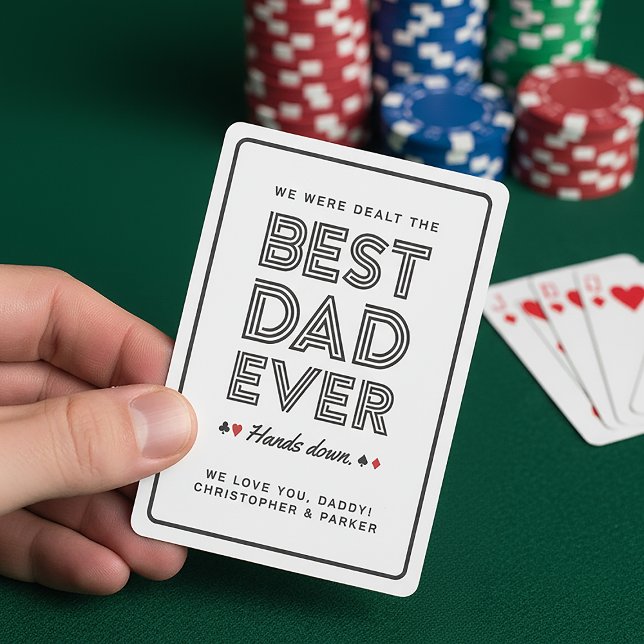 Jeu De Cartes Personnalisé Meilleur Père Jamais (Créateur téléchargé)