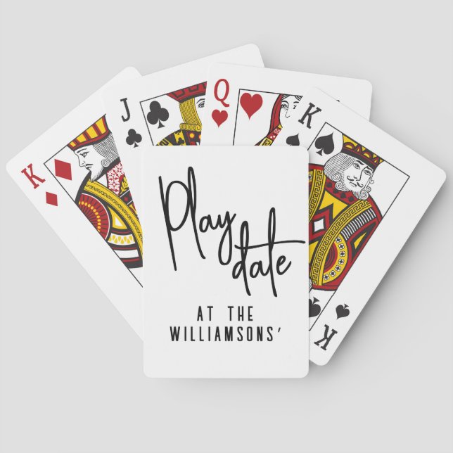 Jeu de cartes personnalisé minimaliste amusant bla (dos)