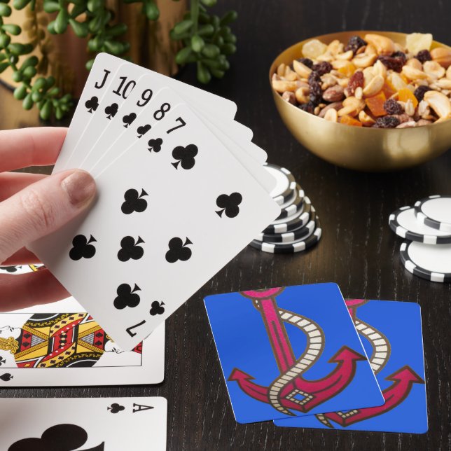 Jeu De Cartes Personnaliser d'impression d'Ancres rouges (In Situ)