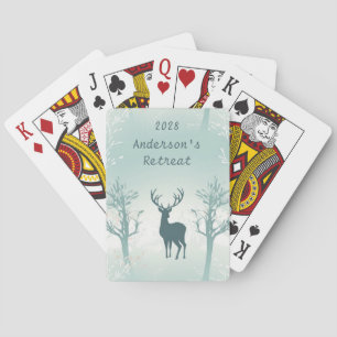 Jeu De Cartes Personnaliser le Motif cerf et arbre