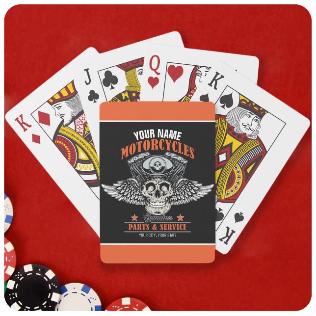 Jeu De Cartes Personnalized Biker Flying (Créateur téléchargé)
