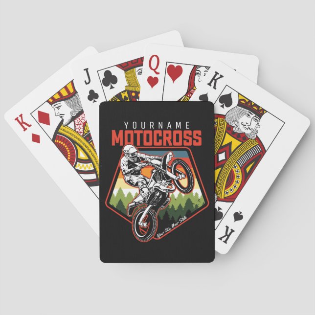 Jeu De Cartes Personnalized Motocross (dos)