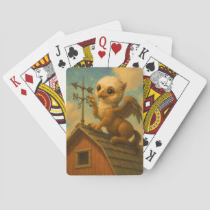 Jeu De Cartes Petit bébé gros oeil hippogriff drôle imaginaire a