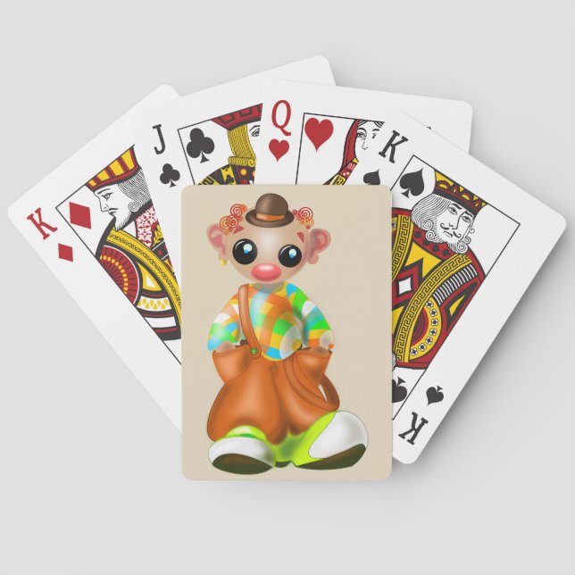 Jeu De Cartes Petit Garçon Clown Jouant aux cartes (dos)