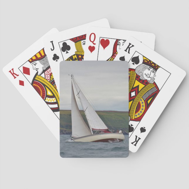 Jeu De Cartes Petit yacht navigant dur (dos)