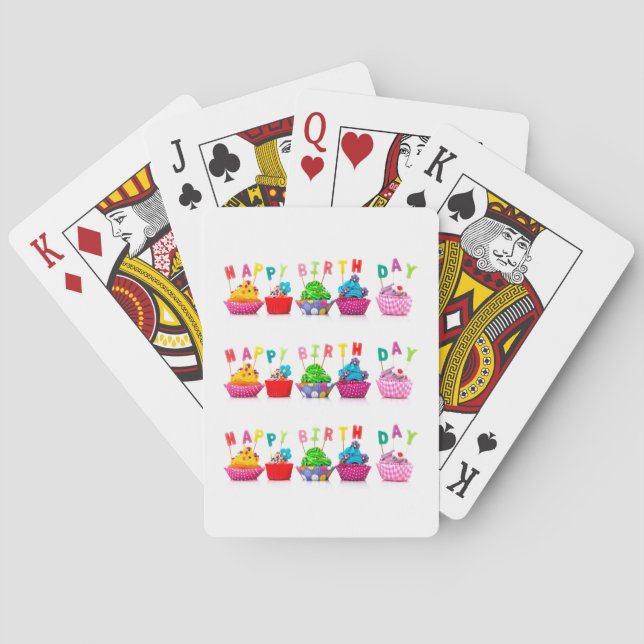 Jeu De Cartes Petits gâteaux de joyeux anniversaire - cartes de (dos)