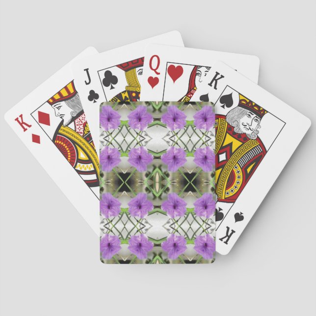Jeu De Cartes Petunias mexicain et Latticework (dos)