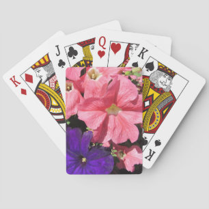 Jeu De Cartes Pétunias roses et violets