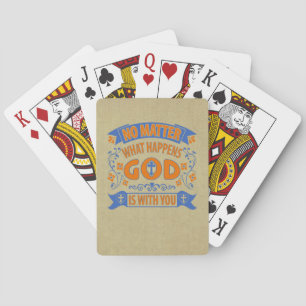 Jeu De Cartes Peu importe ce qui se passe Dieu est avec vous sur
