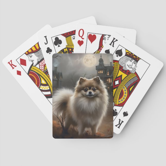 Jeu De Cartes Peur d'Halloween de Poméranie (dos)