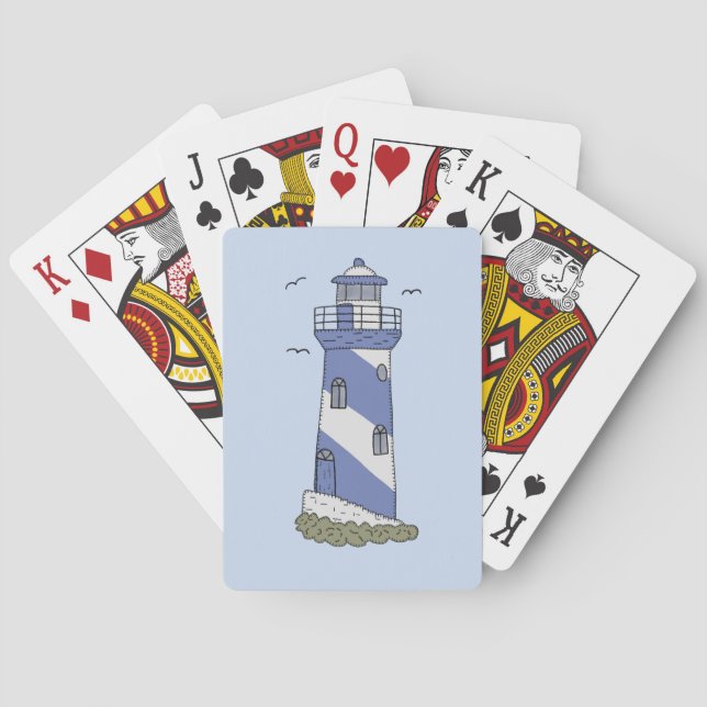 Jeu De Cartes Phare bleu (dos)