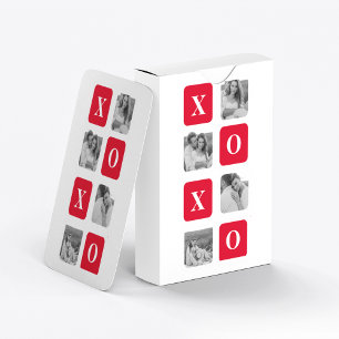 Jeu De Cartes Photo Collage moderne Couple et XOXO rouge