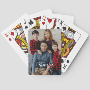 Jeu De Cartes Photo complète - Texte de famille personnalisé ver