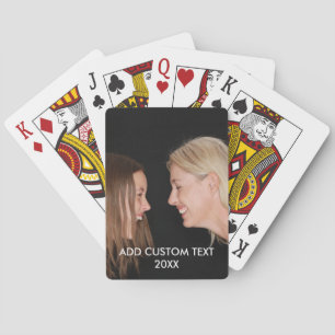 Jeu De Cartes Photo complète - Texte vertical personnalisé