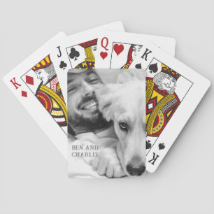 Jeu De Cartes Photo de chien noir et blanc 