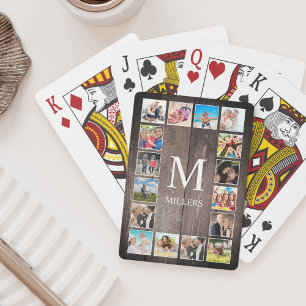 Jeu De Cartes Photo de Custom Collage Rustic Farmhouse Family