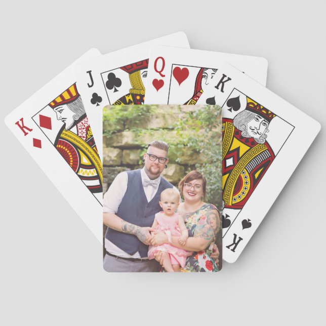 Jeu De Cartes Photo de famille personnalisée (dos)