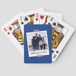 Jeu De Cartes Photo de famille personnalisée et texte personnali