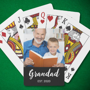 Jeu De Cartes Photo de grand-père avec texte établi