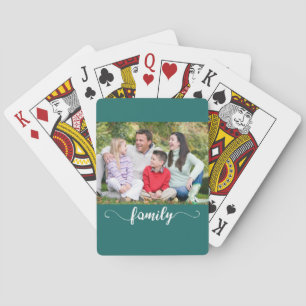 Jeu De Cartes Photo de la famille Rassembler ensemble