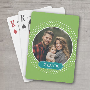 Jeu De Cartes Photo de l'année personnalisée - Cadre de point de