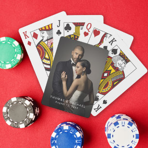 Jeu De Cartes Photo de mariage ou de fiançailles de couple