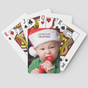 Jeu De Cartes Photo de Noël de bébé moderne